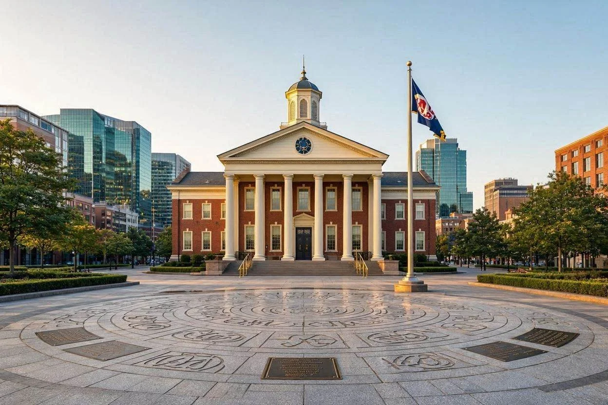 The Delaware state capitol building representing Delaware's status as the corporate capital of the United States.