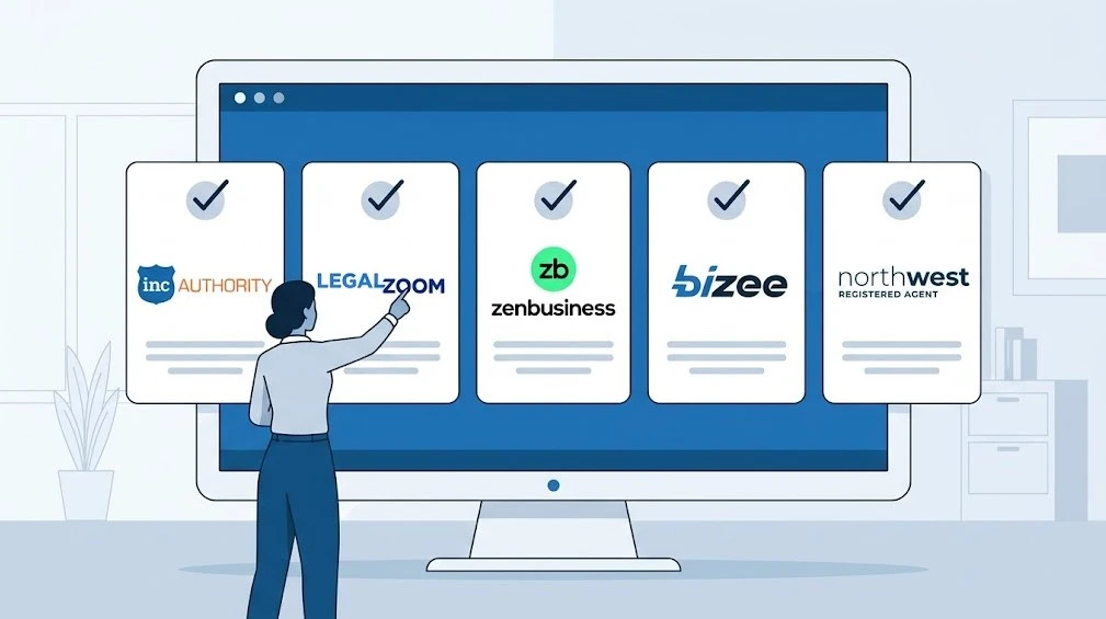 Business research and comparison concept