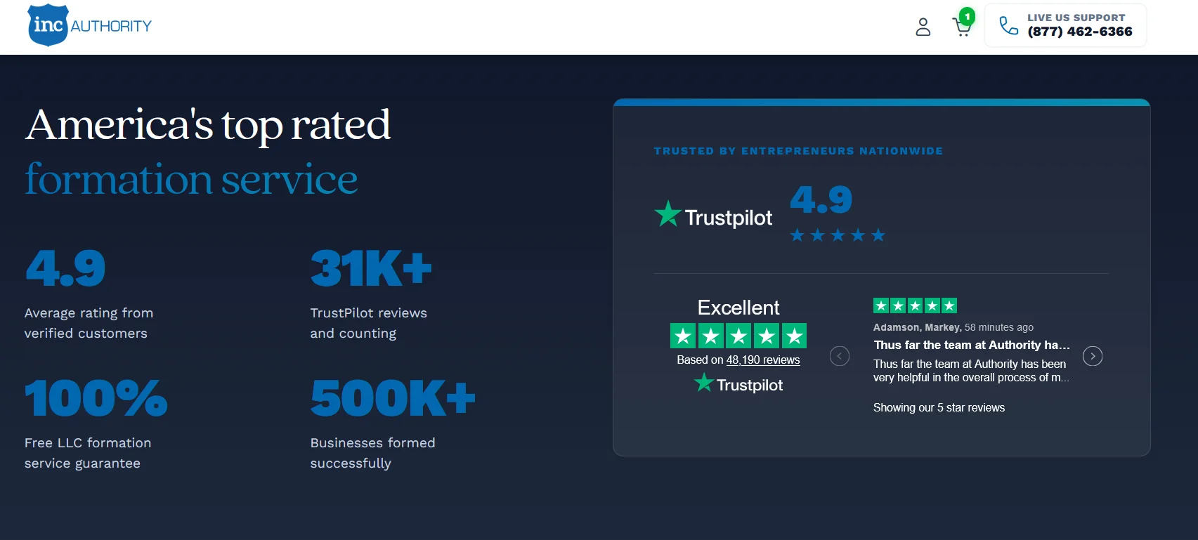 Inc Authority ratings and reviews showing their volume-driven business model